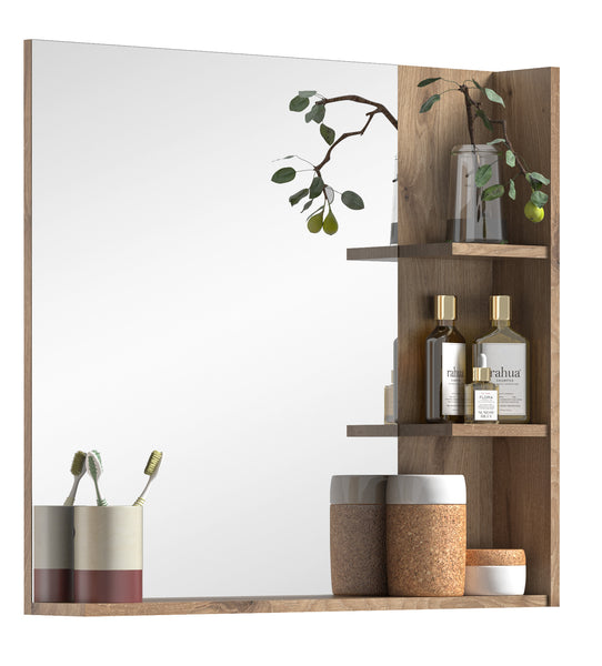Spiegel MASON (B/H/T: ca. 79/73/13 cm) in Nox Oak Nachbildung/Spiegelglas