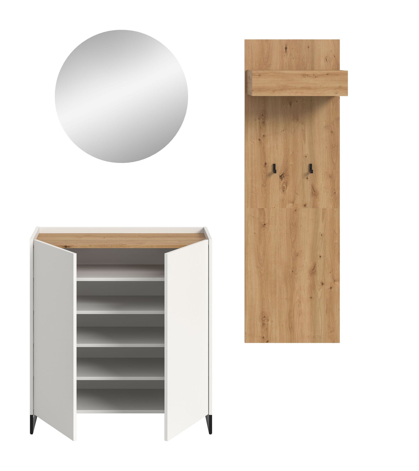 Homes & Jones Garderobe 3-tlg., Garderobenset, Dielenmöbel-Flurmöbel