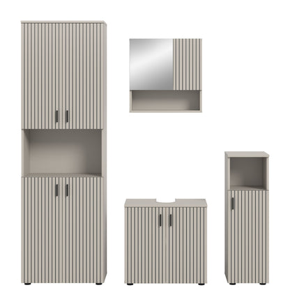 MONE Bathroom Furniture Set (W/H/D: approx. 180/192/30 cm) in Cashmere/Cashmere