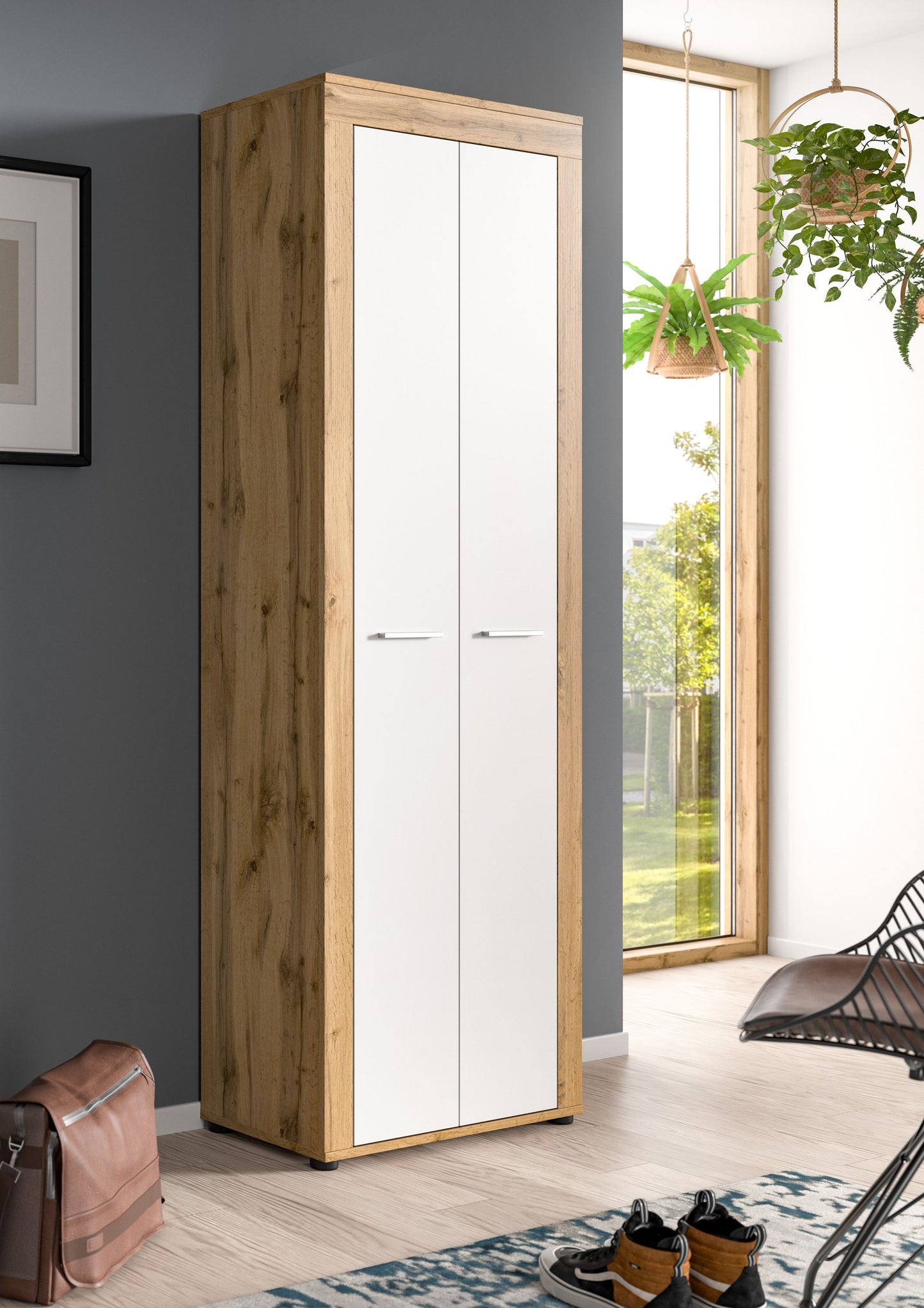 Homes & Jones  Garderobenhochschrank, Flurmöbel-Dielenmöbel-Universalschrank