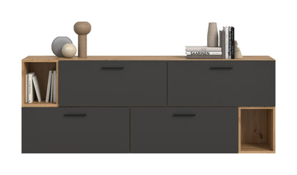 Homes & Jones Wohnwand 2-tlg. TV Möbel Modular Lowboard, Wohnzimmerschrank