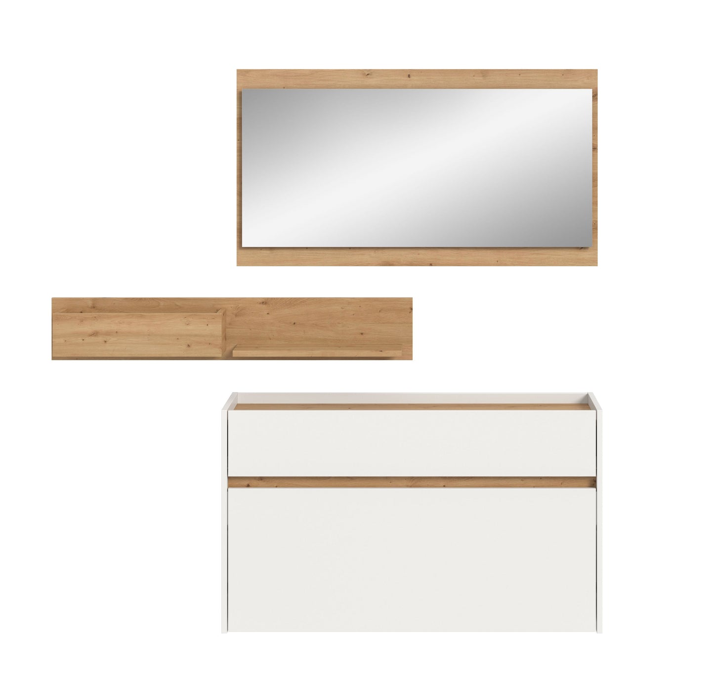 Ensemble de vestibule DRIVE (L/H/P : env. 140/192/32 cm) en sauge/sauge
