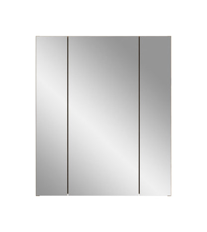 Badspiegelschrank mit drei Spiegeltüren, hochkant, spiegelnde Front mit Trennfugen
