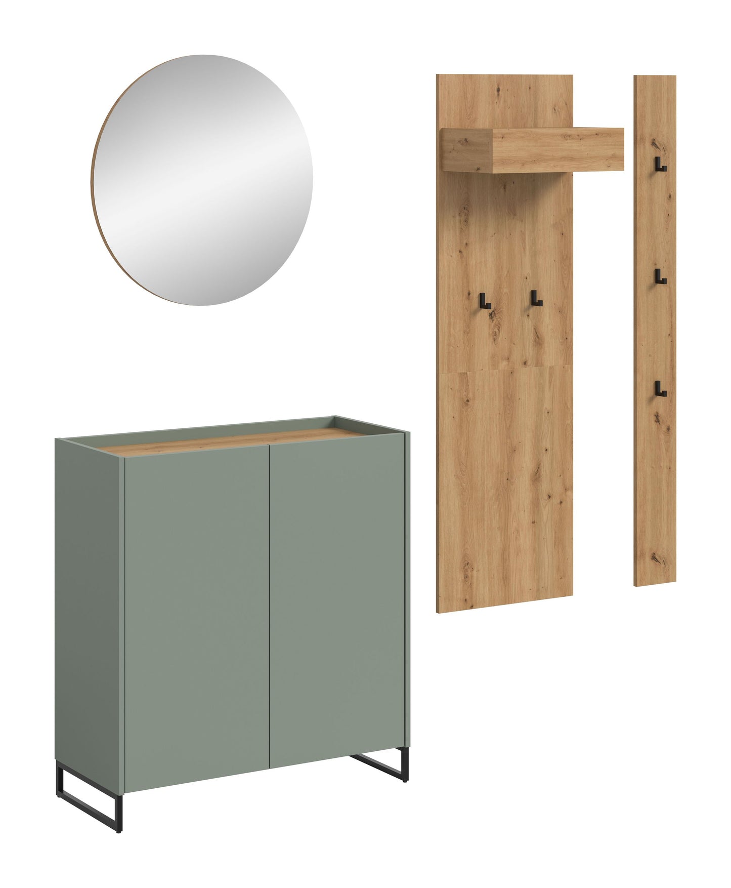 Ensemble de meubles d'entrée DRIVE (L/H/P : env. 206/197/38 cm) en sauge/sauge