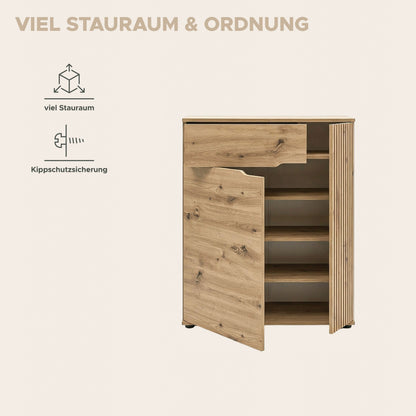 Keno Schuhkommode (B/H/T: 80x98x37 cm) in Artisan Eiche Nachbildung