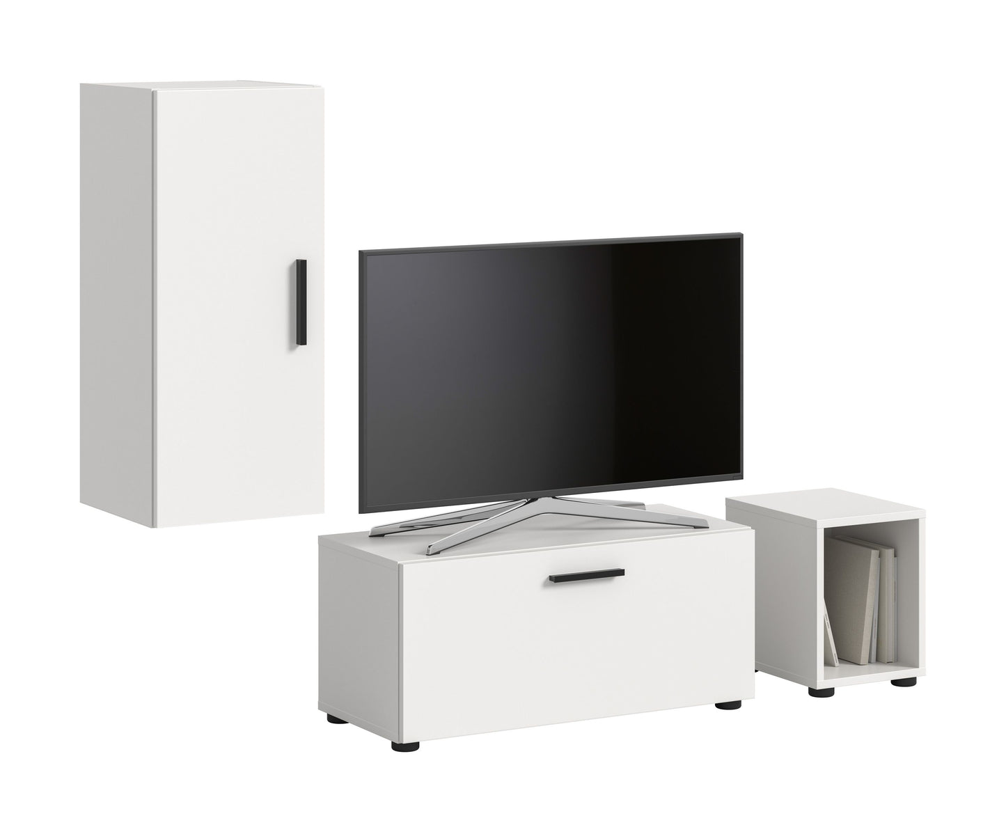 Meuble TV mural THE ONE (l/h/p : env. 75/34/34 cm) en imitation chêne Artisan/vert fumé