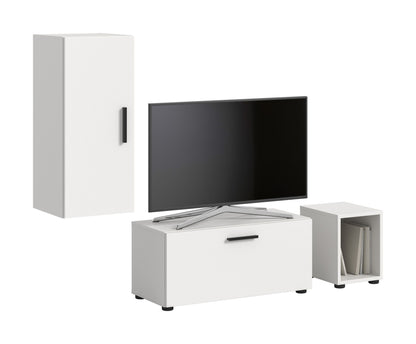 Meuble TV mural THE ONE (l/h/p : env. 75/34/34 cm) en imitation chêne Artisan/vert fumé