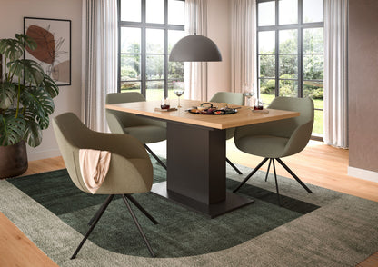 Homes & Jones Esstisch 150x76x90 cm, Esszimmertisch-Tisch mit Säulen Gestell