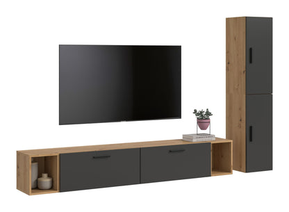 Homes & Jones Wohnwand 2-tlg. TV Möbel Modular Lowboard, Wohnzimmerschrank