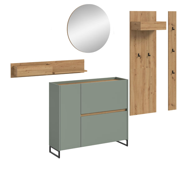 Ensemble de penderie DRIVE (L/H/P : env. 236/197/32 cm) en sauge/sauge