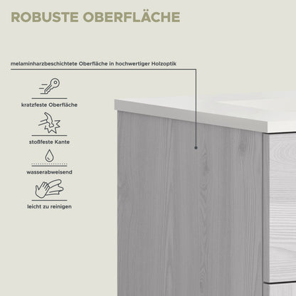 Bathroom Set incl. Lighting VERONA (W/H/D: approx. 115/187/45 cm) in Sibiu Larch replica/Sibiu Larch replica