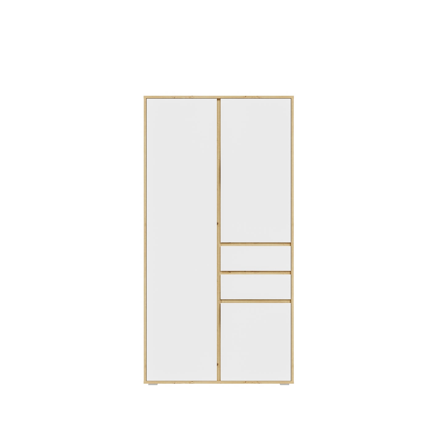Homes & Jones Kleiderschrank 100 cm, Jugendzimmerschrank mit Schubladen