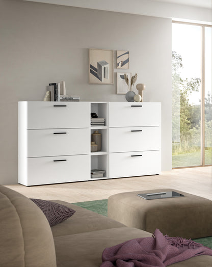 Homes & Jones Wohnwand 3-tlg. TV Möbel Modular Lowboard, Wohnzimmerschrank
