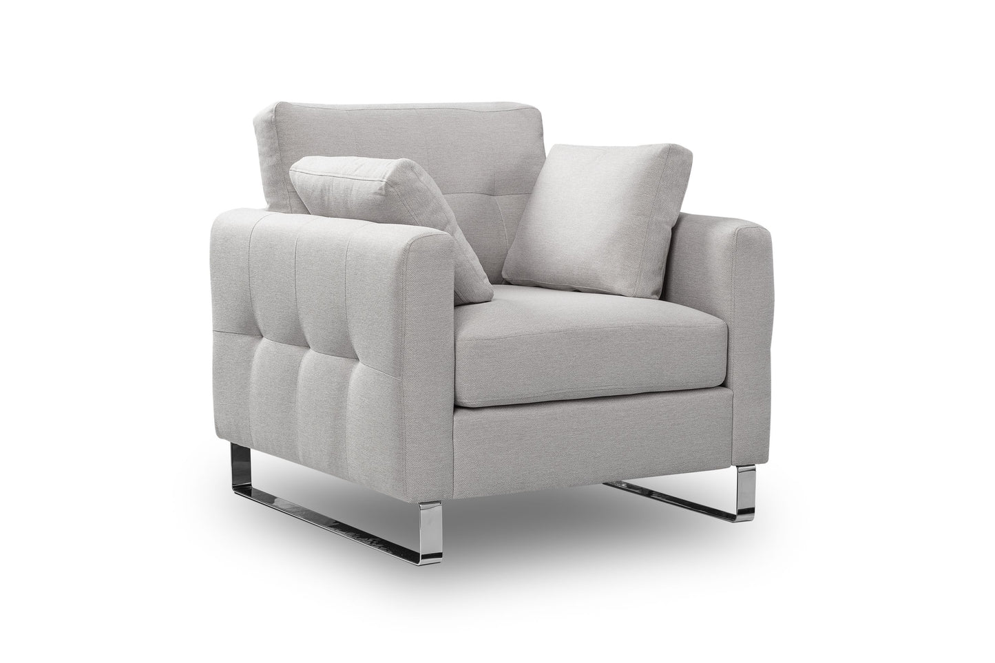 Fauteuil Hera – Fauteuil rembourré moderne avec revêtement en tissu plat