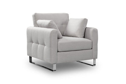 Fauteuil Hera – Fauteuil rembourré moderne avec revêtement en tissu plat