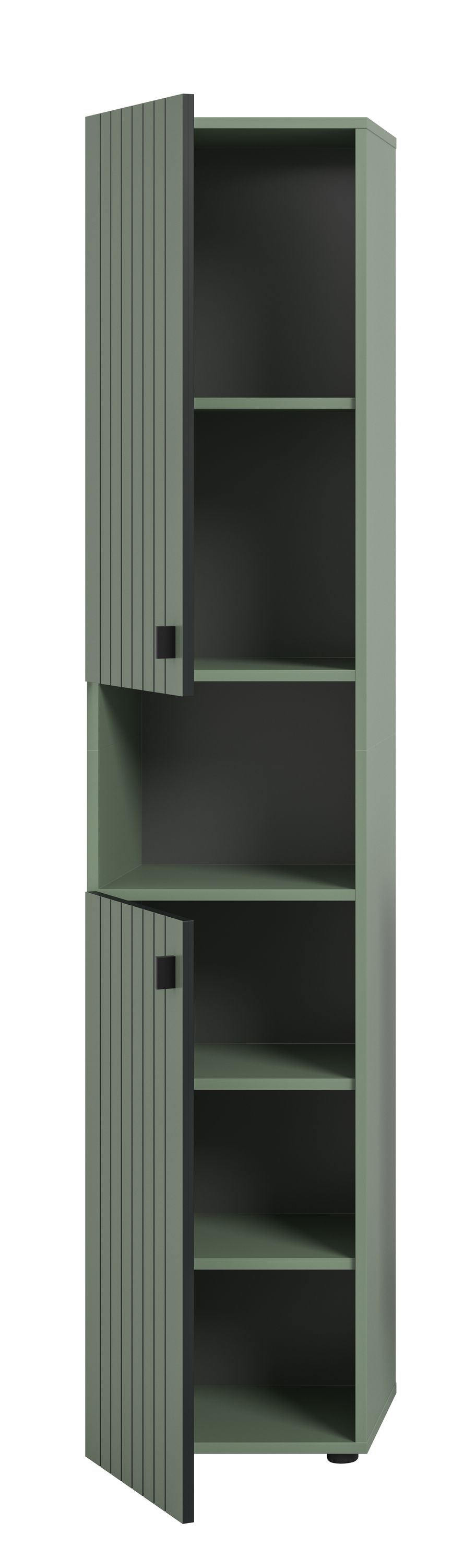 Wardrobe STATION (W/H/D: approx. 40/192/37 cm) in Smoke Green/Smoke Green