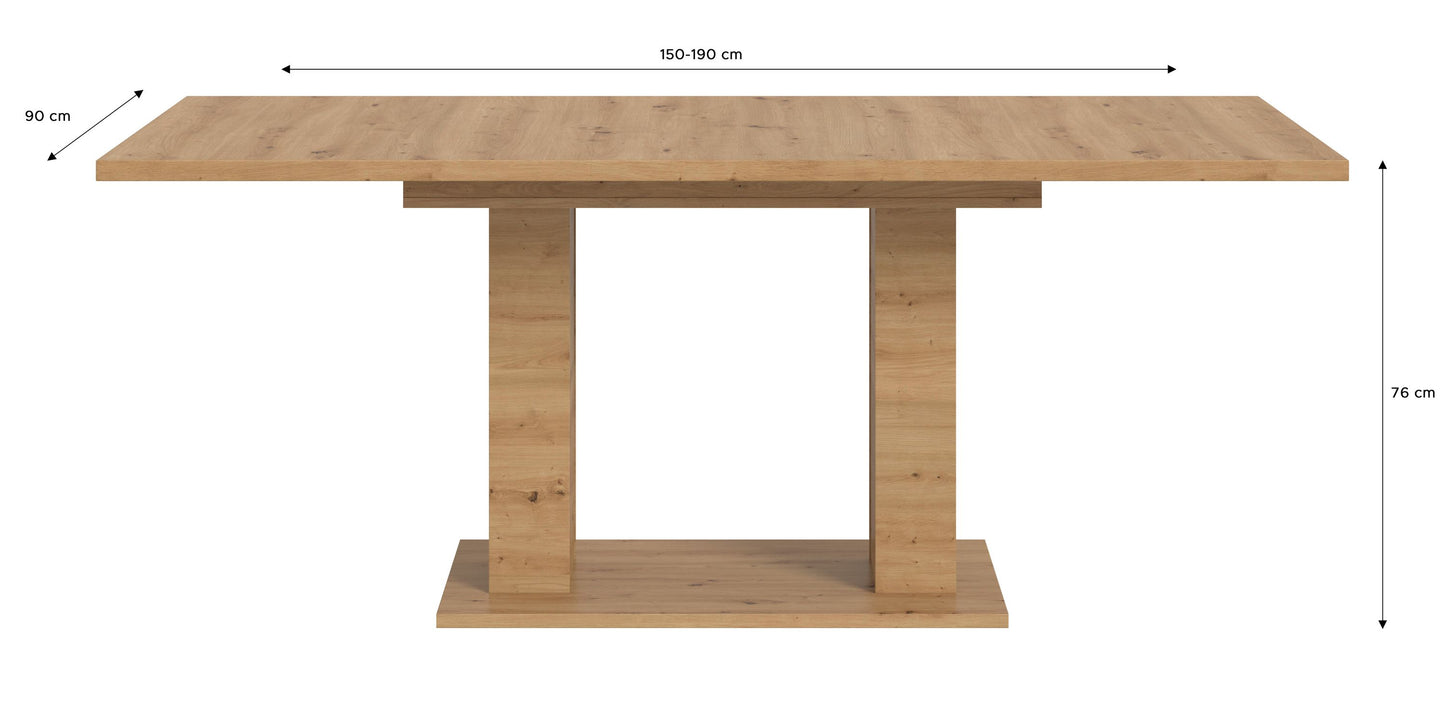 Table de salle à manger MOTION (L/H/P : env. 150/76/90 cm) en blanc/cachemire