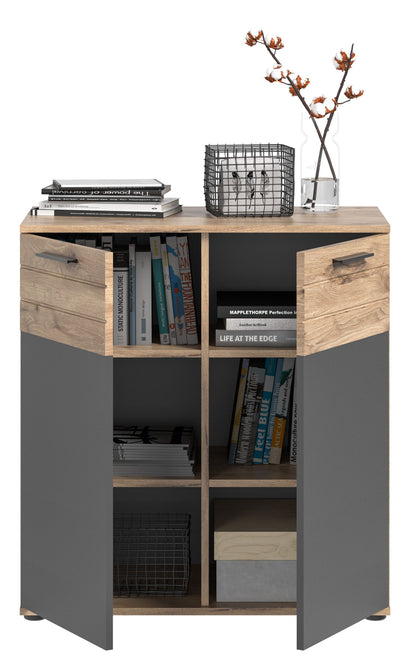 Homes & Jones Schuhkommode breite 80 cm, Schuhschrank, Garderobenschrank