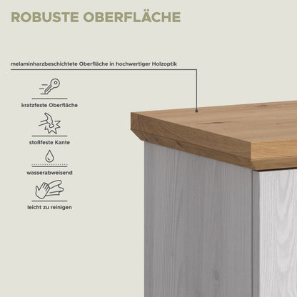 Wall cabinet VERONA (W/H/D: approx. 39/71/34 cm) in Sibiu Larch reproduction/Sibiu Larch reproduction