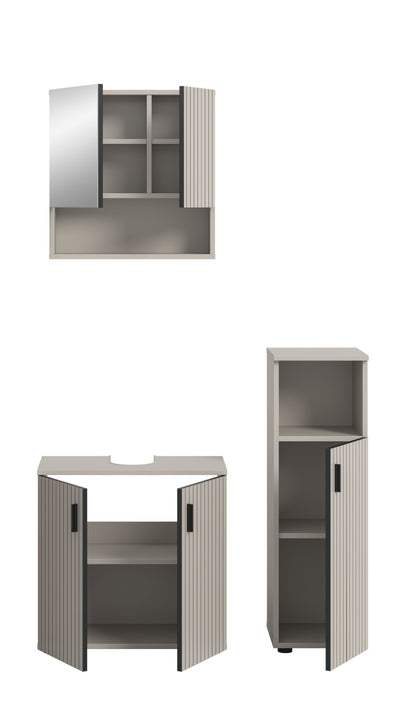 Bathroom Set MONE (W/H/D: approx. 105/192/30 cm) in cashmere/cashmere