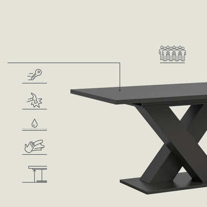 Table de salle à manger MOTION (L/H/P : env. 150/76/90 cm) en blanc/cachemire