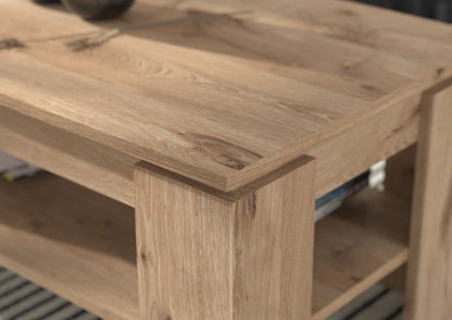 Table basse TITAN (L/H/P : env. 100/45/60 cm) en imitation chêne Artisan/imitation chêne Artisan