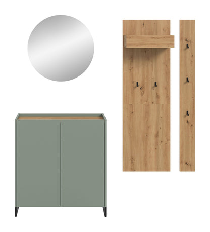 Ensemble de meubles d'entrée DRIVE (L/H/P : env. 206/197/38 cm) en sauge/sauge