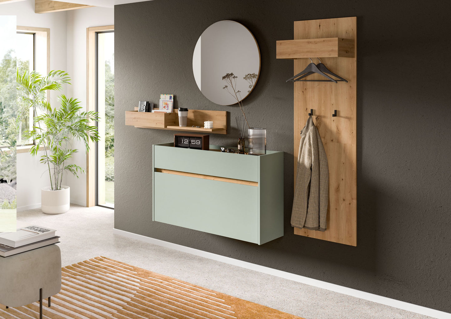 Homes & Jones Garderobe 4-tlg., Garderobenkomplettset, Dielenmöbel-Flurmöbel