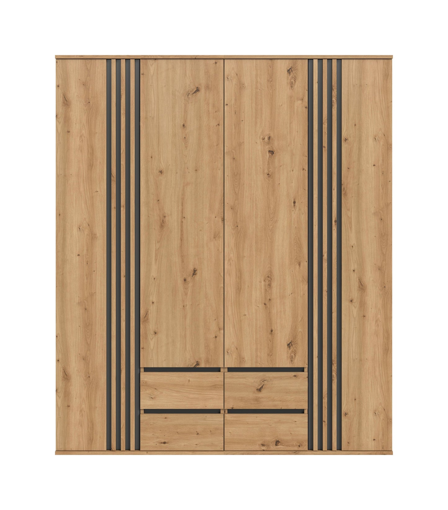 Homes & Jones Kleiderschrank 2-tlg., Schlafzimmerschrank 2x je 80 cm breit, 160 cm