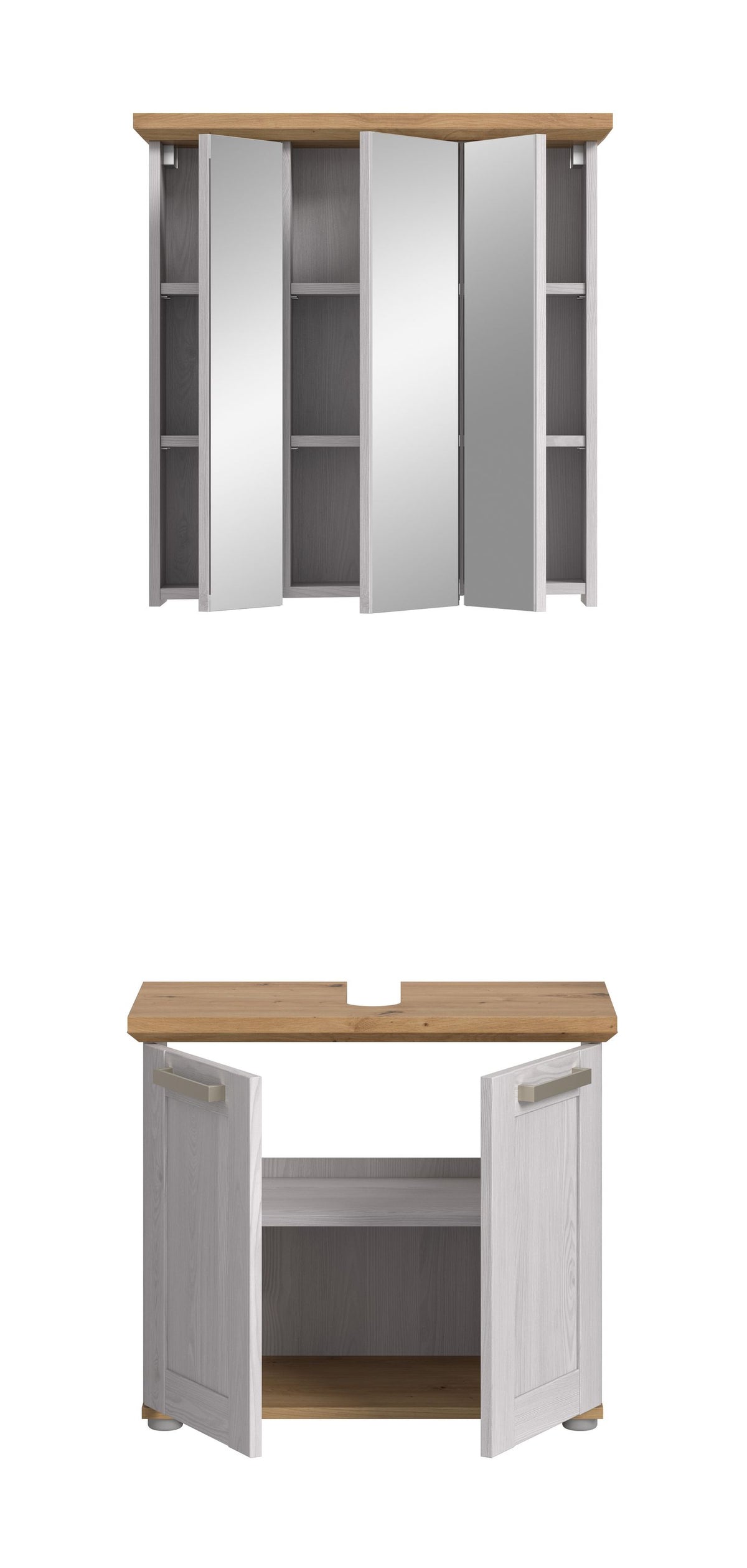 Bathroom set VERONA (W/H/D: approx. 69/187/34 cm) in Sibiu Larch reproduction/Sibiu Larch reproduction