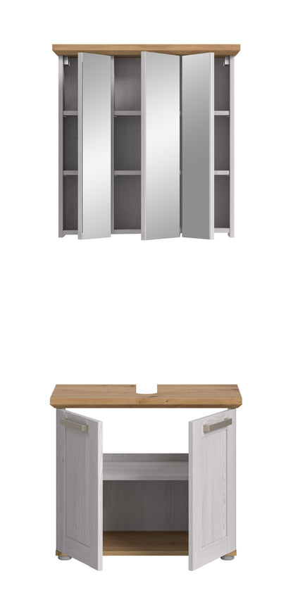 Bathroom set VERONA (W/H/D: approx. 69/187/34 cm) in Sibiu Larch reproduction/Sibiu Larch reproduction