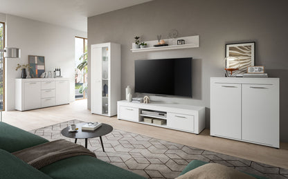 Ensemble meuble TV JAM (L/H/P : env. 310/159/40 cm) imitation chêne Wotan/gris