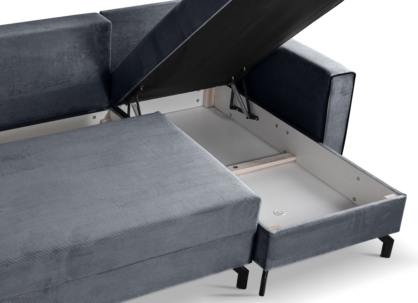 Canapé-lit Marti – Canapé moderne en velours côtelé avec fonction couchage