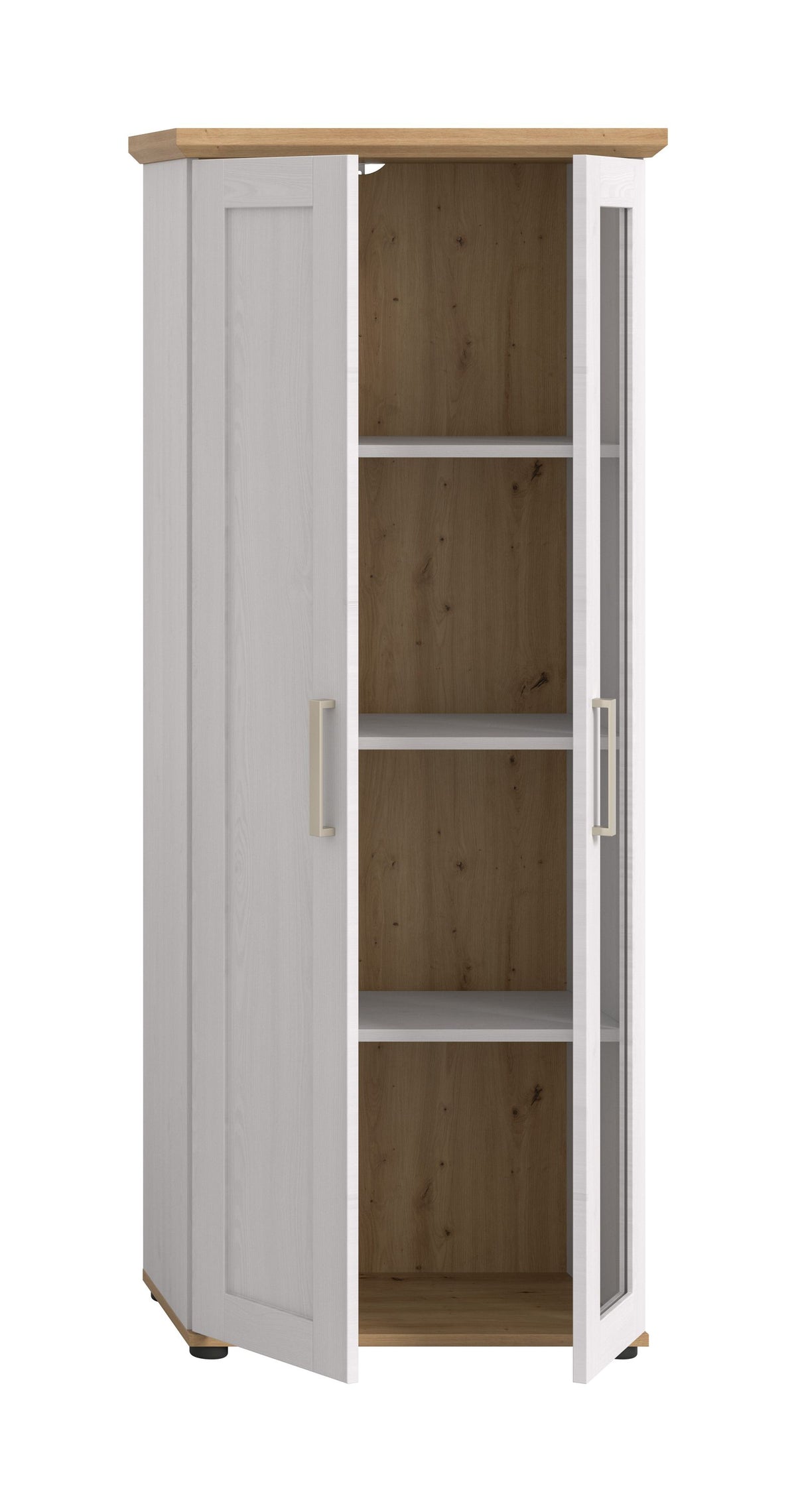 Display cabinet VERONA (W/H/D: approx. 64/161/37 cm) in Sibiu larch replica/Sibiu larch replica