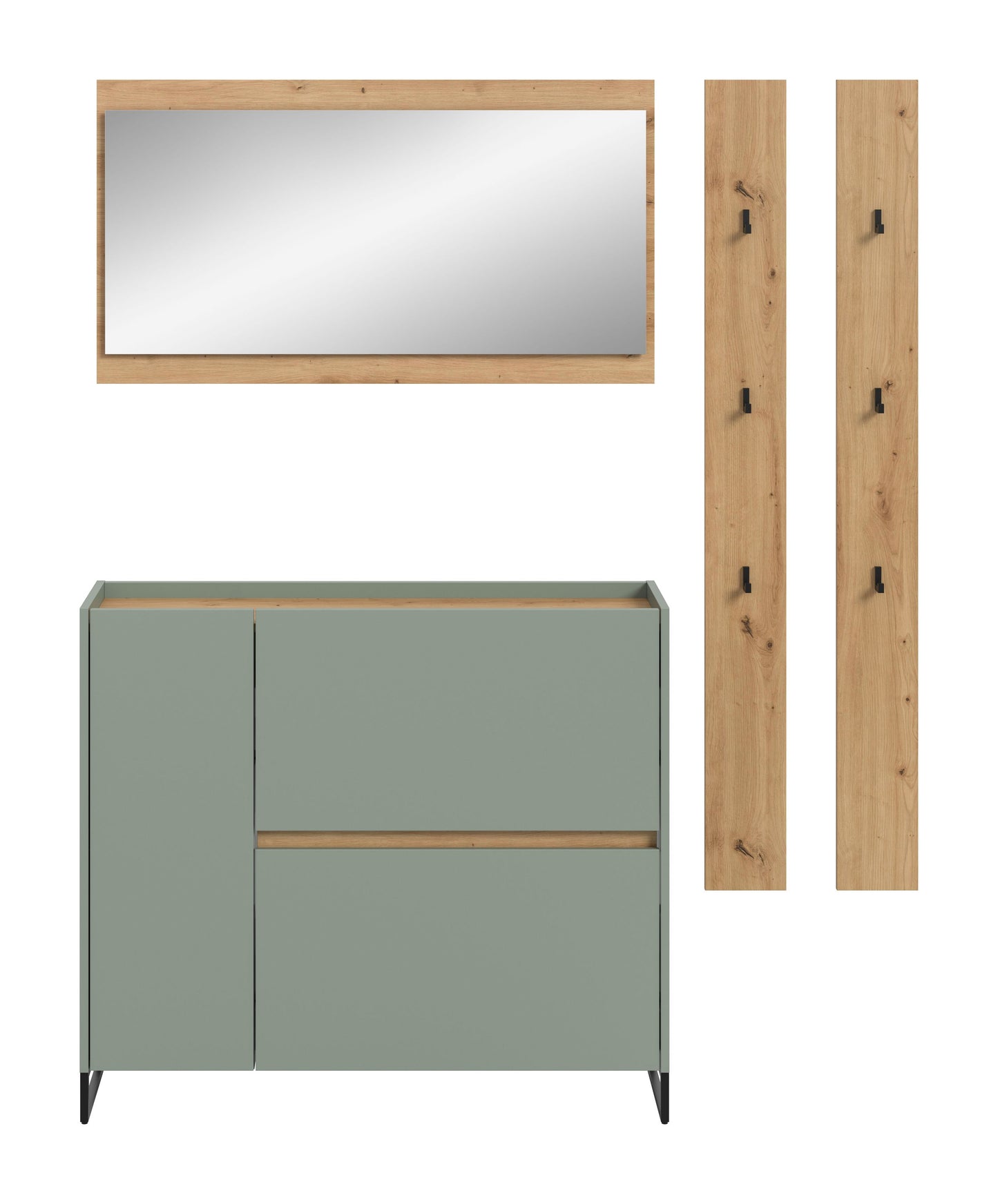 Homes & Jones Garderobe 4-tlg., Garderobenkomplettset, Dielenmöbel-Flurmöbel