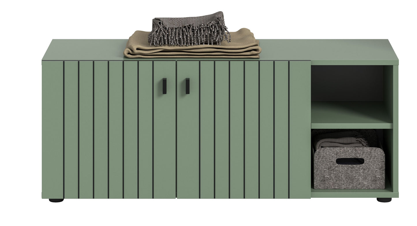 Banc STATION (L/H/P : env. 106/43/37 cm) vert fumée/vert fumée