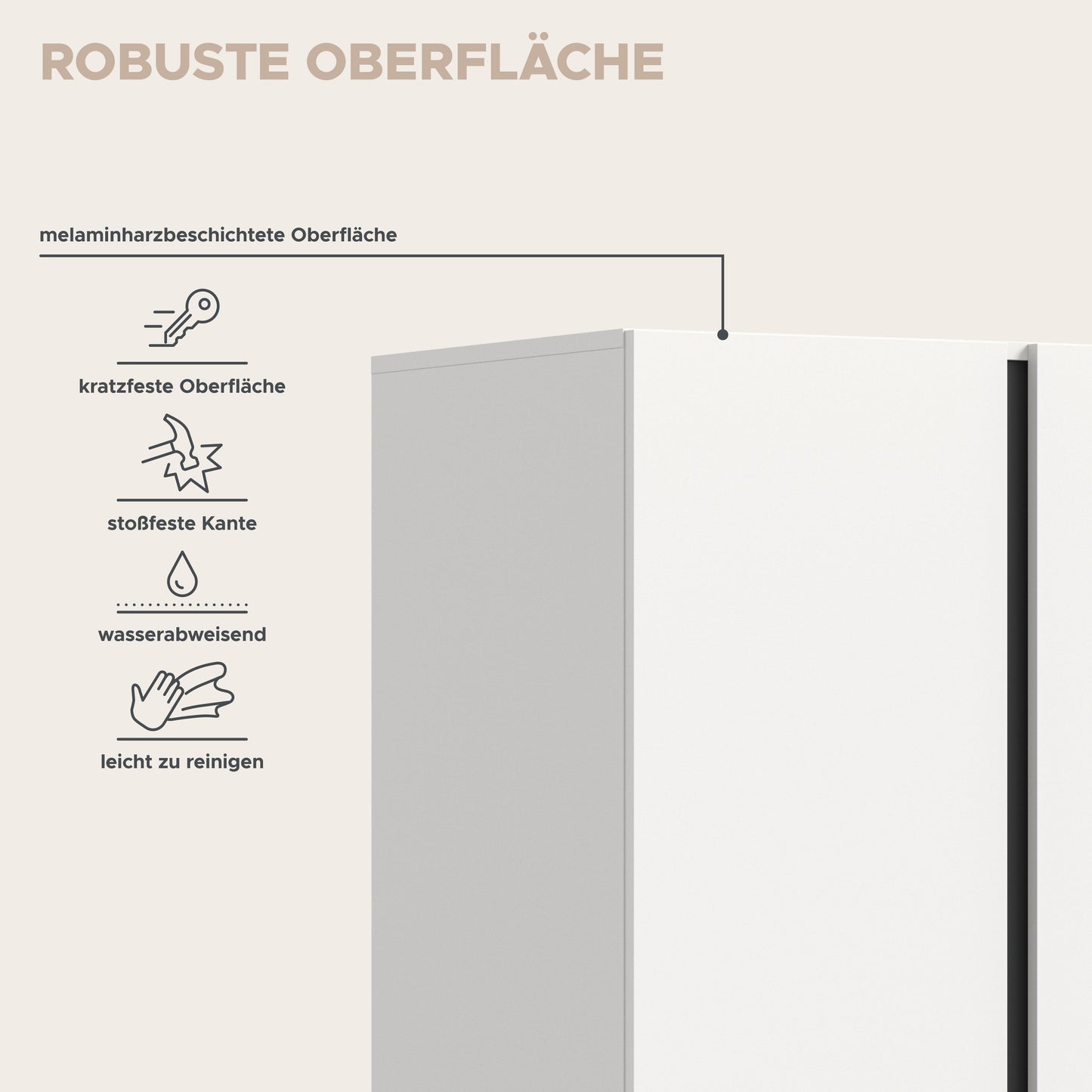Wardrobe combination ANGA (W/H/D: approx. 160/180/51 cm) in anthracite/Artisan oak replica