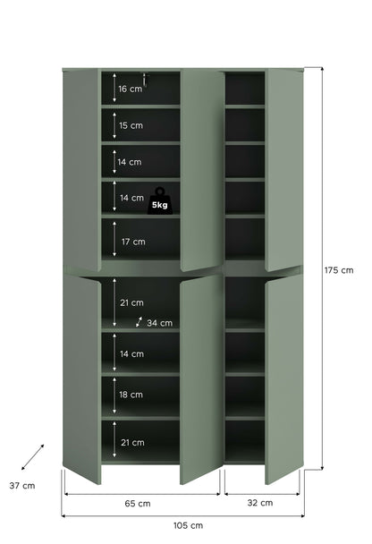 Homes & Jones Universalschrank 105 cm breit,  Mehrzweckschrank, Garderobe, Diele
