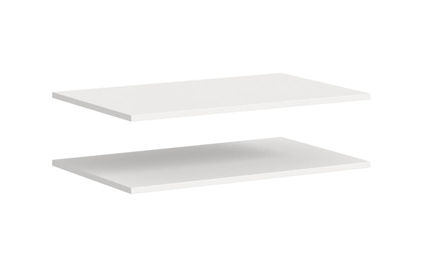 Lot de 2 étagères ACCESSOIRES (L/H/P : env. 76,5/2/48 cm) en blanc/--