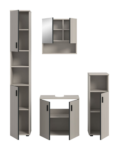 Bathroom Set MONE (W/H/D: approx. 150/192/30 cm) in cashmere/cashmere