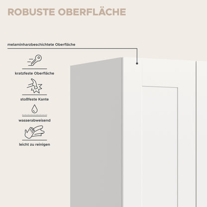 Combinaison d'armoires VISBY (L/H/P : env. 240/194/56 cm) en blanc/blanc