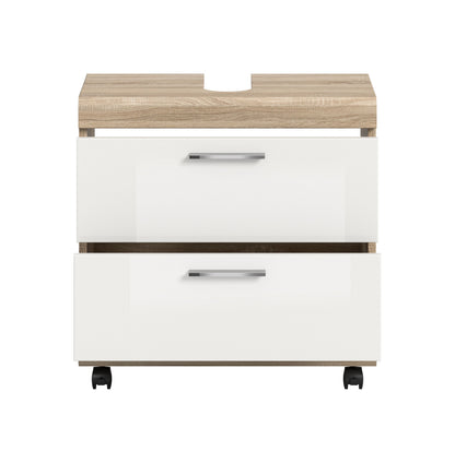 Homes & Jones Waschbeckenunterschrank auf Rollen, Schrank easy to handle