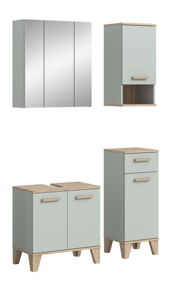Ensemble de salle de bain STAR (L/H/P : env. 109/190/34 cm) en vert clair/vert clair