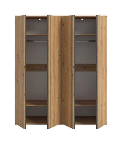 Homes & Jones Kleiderschrank 2-tlg., Schlafzimmerschrank 2x je 80 cm breit, 160 cm