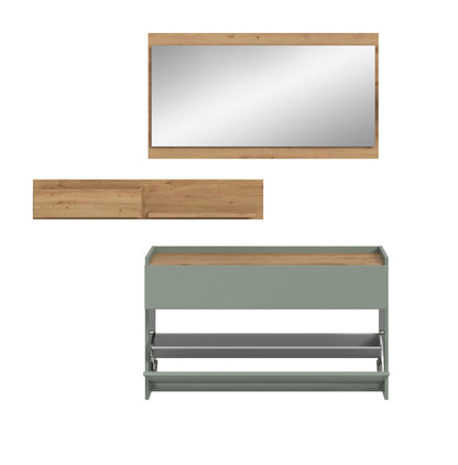 Ensemble de vestibule DRIVE (L/H/P : env. 140/192/32 cm) en sauge/sauge