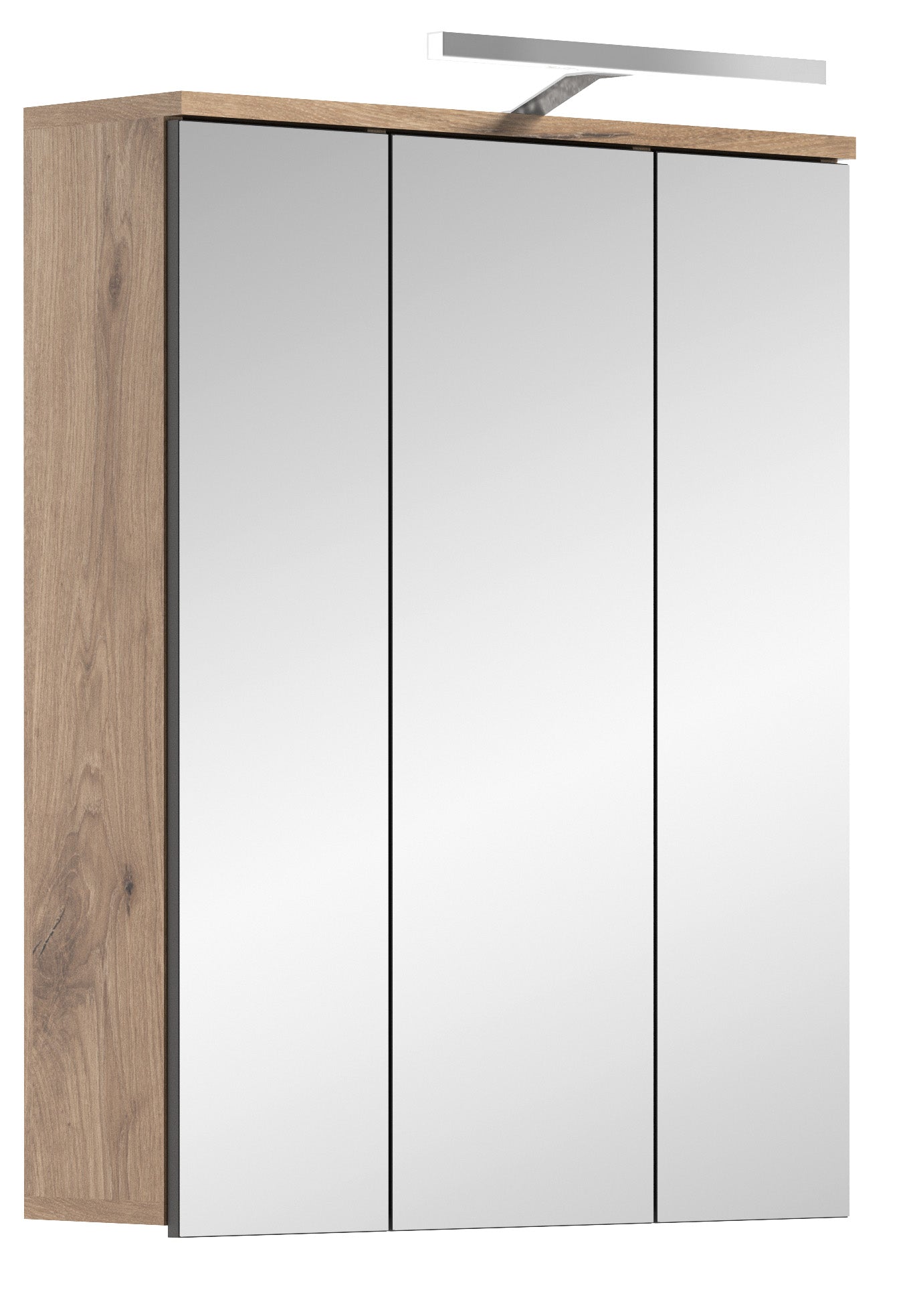 Homes & Jones Bad Spiegelschrank 60 cm breit inkl. Beleuchtung 2-tlg., Badmöbel