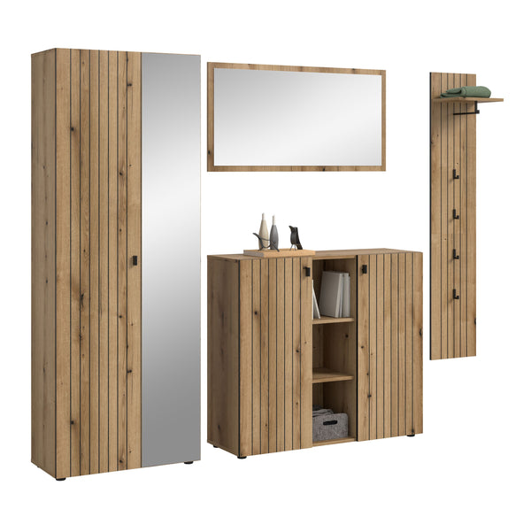 Garderoben-Set STATION (B/H/T: ca. 237/192/37 cm) in Evoke Oak Nachbildung/Evoke Oak Nachbildung