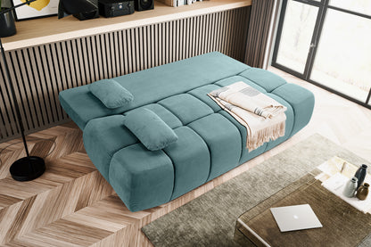 Canapé convertible Lauder – Canapé tendance en velours côtelé avec fonction couchage