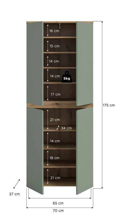 Homes & Jones Universalschrank 70 cm breit,  Mehrzweckschrank, Garderobe, Diele
