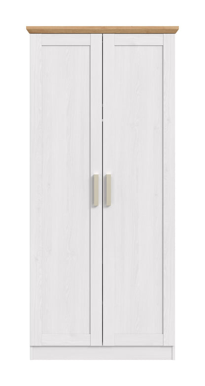 Wardrobe 2-door FLORENZ (W/H/D: approx. 84/185/54 cm) in Sibiu Larch finish/Sibiu Larch finish